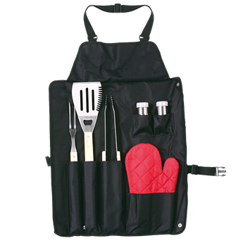 6 Piece Barbeque Set In Apron, BH2631