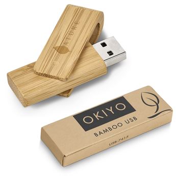 Okiyo Bakemono 32GB Bamboo Memory Stick, USB-7415