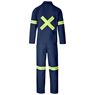 Trade Polycotton Conti Suit - Reflective Arms, Legs & Back - Yellow Tape, ALT-11012