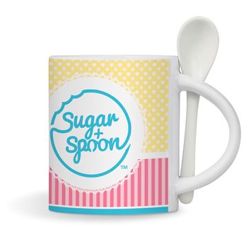Eden Sublimation Mug & Spoon Set - 320ml, MUG-6730