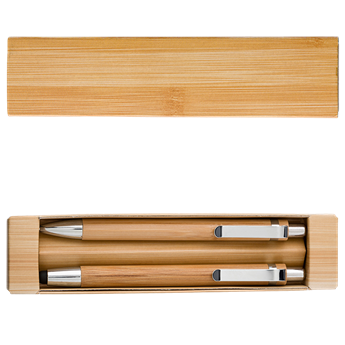Bamboo Pen And Clutch Pencil Set, BP7974
