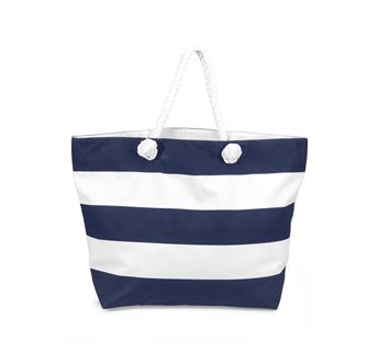 US Basic Coastline Cotton Beach Bag - Navy, BAG-4205-N