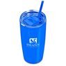 Altitude Daytona Plastic 2-in-1 Double-Wall Tumbler & Straw - 600ml, DR-AL-246-B