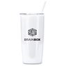 Altitude Daytona Plastic 2-in-1 Double-Wall Tumbler & Straw - 600ml, DR-AL-246-B