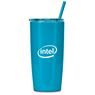 Altitude Daytona Plastic 2-in-1 Double-Wall Tumbler & Straw - 600ml, DR-AL-246-B