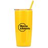 Altitude Daytona Plastic 2-in-1 Double-Wall Tumbler & Straw - 600ml, DR-AL-246-B