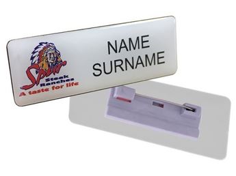 Name Badge Pin Clip - STD Size (70mm X 30mm) NAME-P_70x30, NAME-P_70x30