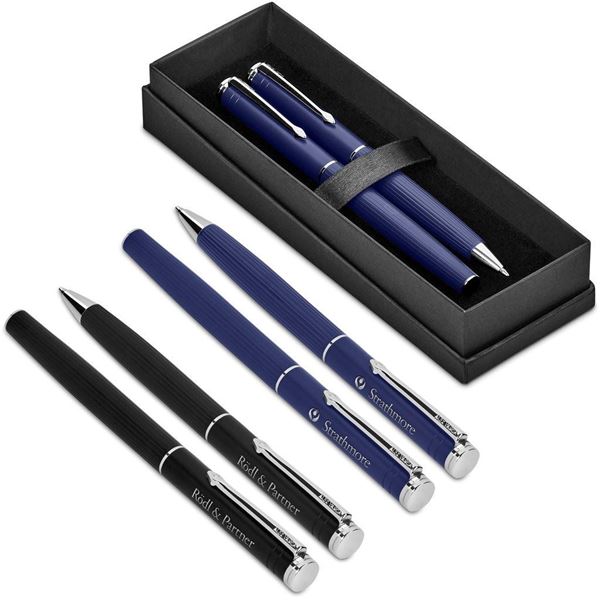 Alex Varga Mollino Ball Pen & Rollerball Set, GF-AV-1224-B