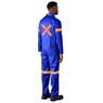  Safety Polycotton Boiler Suit - Reflective Arms Legs & Back - Orange Tape, ALT-11084