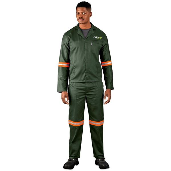 Acid Resistant Polycotton Conti Suit - Reflective Arm & Legs - Orange Tape, ALT-11062