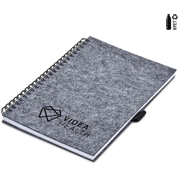 Okiyo Fuji RPET Felt A5 Spiral Notebook, NF-OK-170-B