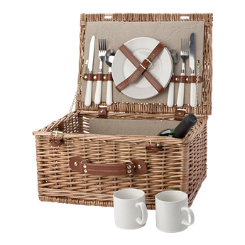 Two Person Willow Picnic Basket, BR5794