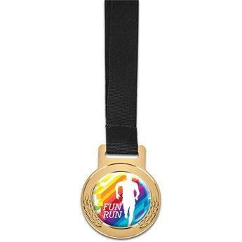 Achiever Medal With Black Petersham Lanyard, MEDAL-8000