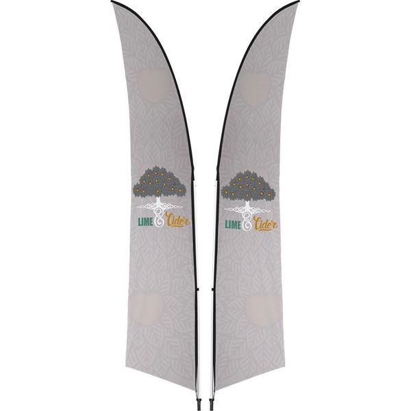 Legend 3M Sublimated Arcfin Double-Sided Flying Banner - 1 Complete Unit, DISPLAY-7033