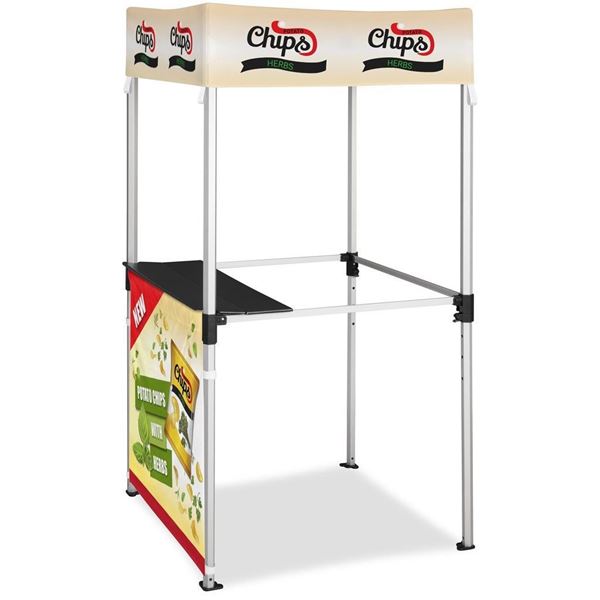 Ovation Sublimated Gazebo 1m X 1m Kiosk - 1 Half-Wall Skin, DISPLAY-2002