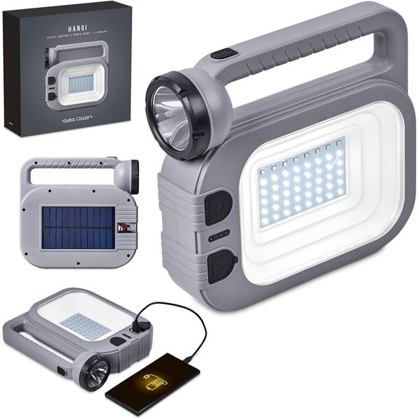 Swiss Cougar Hanoi Solar Lantern & Power Bank, AH-SC-73-B