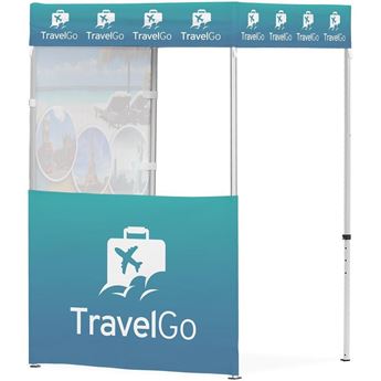 Ovation Sublimated Gazebo 1.5m X 1.5m - 1 Half-Wall Skin - 1 Full-Wall Skin, DISPLAY-2035