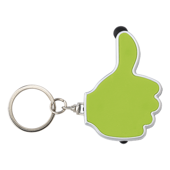 3 In 1 Thumbs Up Keychain With Stylus And LED Light, BK5852