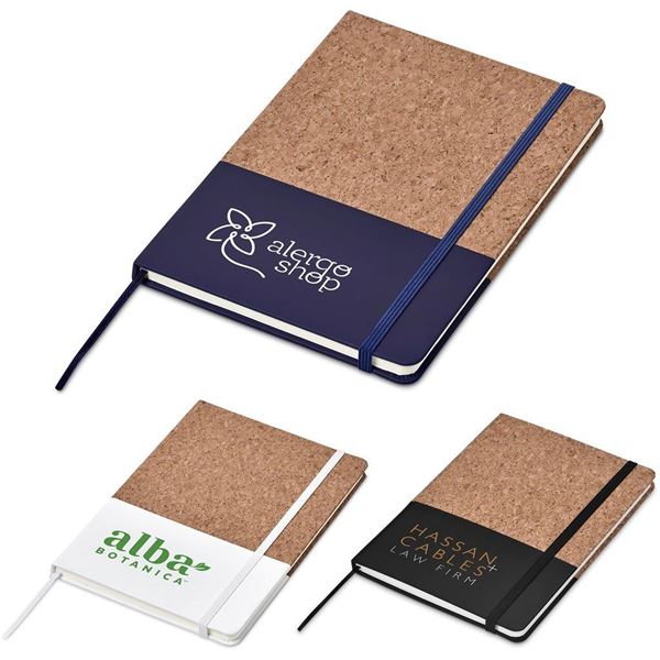 Okiyo Denki Cork A5 Hard Cover Notebook, NF-OK-155-B