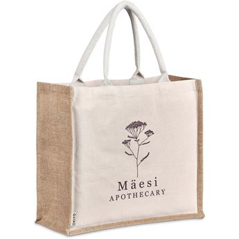 Okiyo Chinsai Maxi Jute & Cotton Tote, BG-OK-483-B