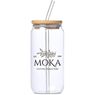 Okiyo Natsu Glass & Bamboo Tumbler & Straw - 500ml, DR-OK-278-B