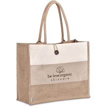 Okiyo Fukei Jute & Cotton Tote, BG-OK-480-B