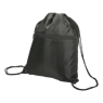 Drawstring Sport Bag With Zip Pocket - 210D, BB0002