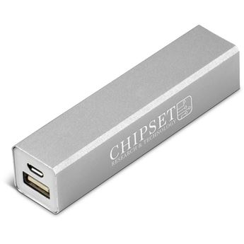 Odeon Executive Power Bank - 2,200mAh - Silver, TECH-5014-S