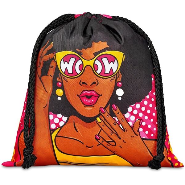 Hoppla Indian Midi Polyester Drawstring Pouch, BC-HP-87-G