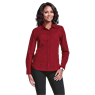 Basic Poly Cotton Blouse Long Sleeve Ladies, LLL-PLA