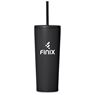 Kooshty Concorde Stainless Steel & Plastic Double-Wall Tumbler & Straw - 720ml, DR-KS-294-B