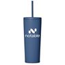 Kooshty Concorde Stainless Steel & Plastic Double-Wall Tumbler & Straw - 720ml, DR-KS-294-B