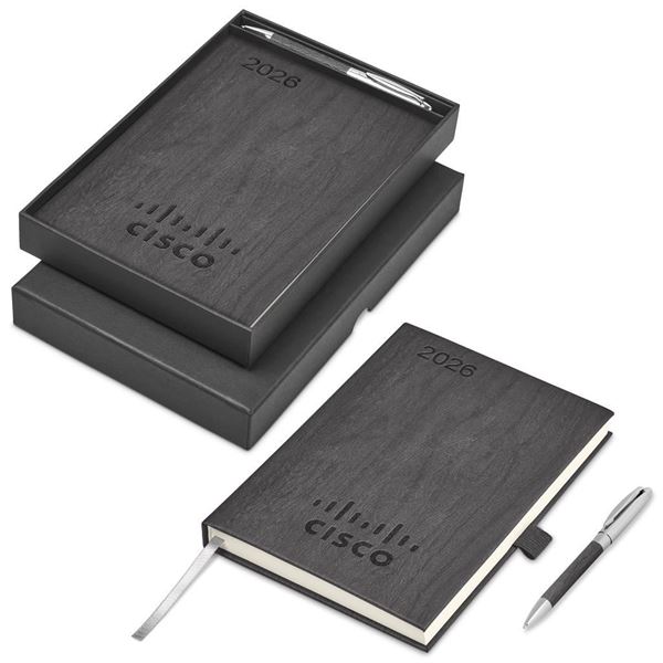 Altitude Oakridge A5 2026 Diary & Pen Set - Grey, GF-AL-1366-B 